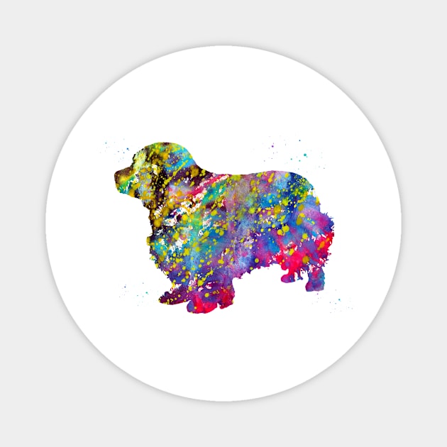 Clumber spaniel Magnet by erzebeth